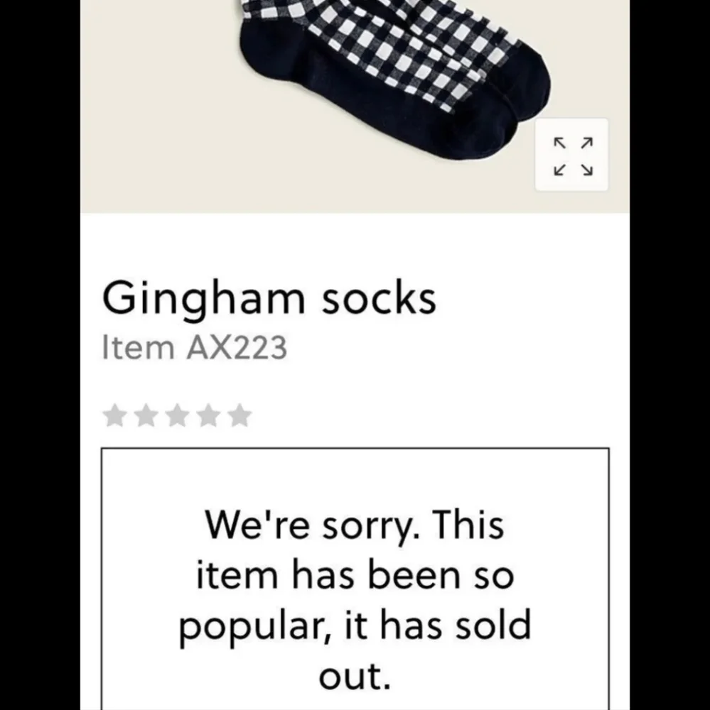 J.CREW GINGHAM CREW SOCKS NAVY/WHITE BNWT SO 1 Left